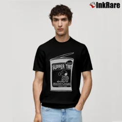 Men’s Snoopy Suppertime Peanuts Hip Hop Cartoon Classic T-Shirt in black | Soft, Breathable Everyday Wear