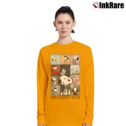 Women’s Snoopy Swift Eras Tour Lover Midnights Folklore Long-Sleeve Top in orange | Sleek, Versatile, All-Season