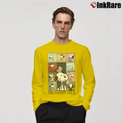 Men’s Snoopy Swift Eras Tour Lover Midnights Folklore Long-Sleeve Shirt in yellow | Sleek, Lightweight, Year-Round Wear