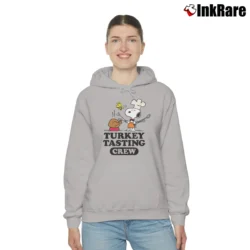 Women’s Snoopy Thanksgiving Turkey Tasting Crew Vintage Cozy Hoodie in sport grey | Warm, Structured, Stylish