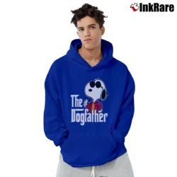 Men’s Snoopy The Dogfather Father's Day Gift Pullover Hoodie in royal blue | Cozy, Durable, Modern Fit
