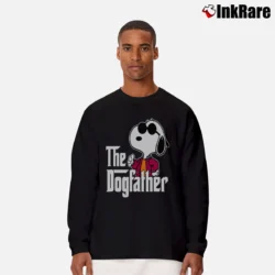 Men’s Snoopy The Dogfather Father's Day Gift Long-Sleeve Shirt in black | Sleek, Lightweight, Year-Round Wear