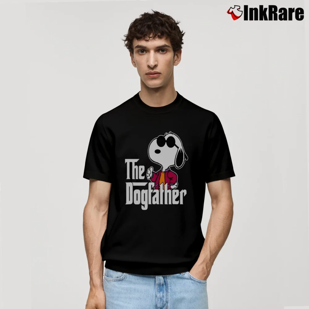 Men’s Snoopy The Dogfather Father's Day Gift Classic T-Shirt in black | Soft, Breathable Everyday Wear