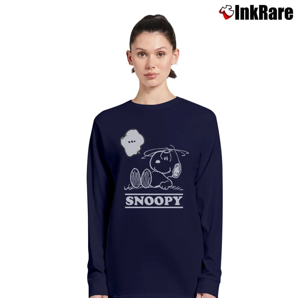 Women’s Snoopy The World Famous Comic Strip Long-Sleeve Top in navy | Sleek, Versatile, All-Season