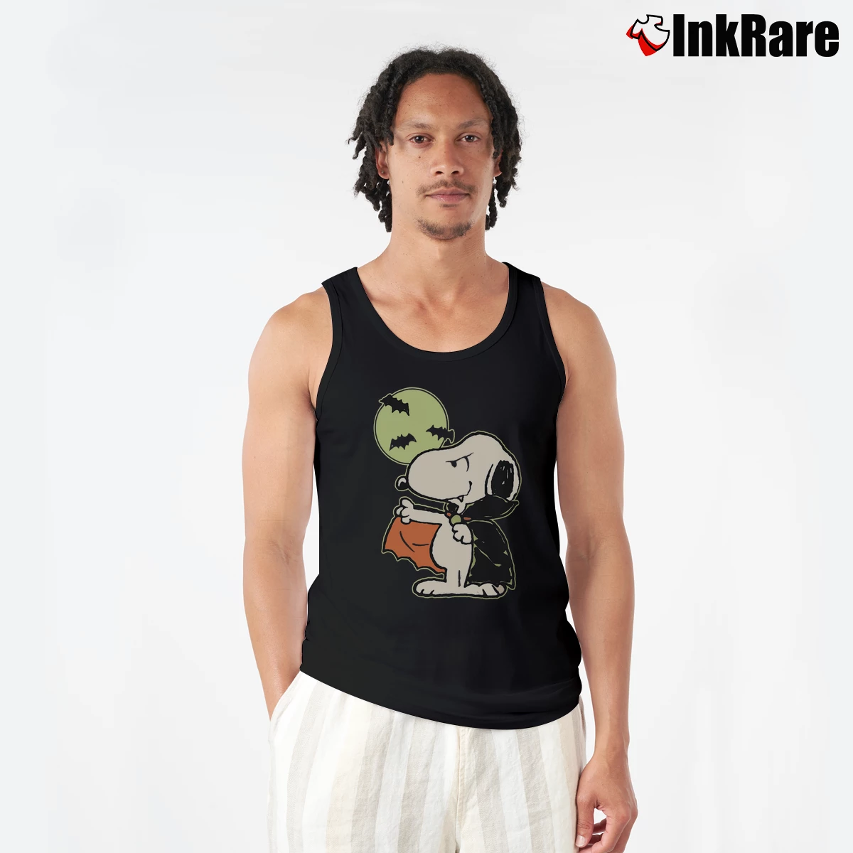 Snoopy Vampire Men’s Performance Tank in black – Lightweight Comfort Men’s Snoopy Vampire Tank Top in black | Breathable, Active-Friendly Design