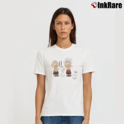 Women’s Snoopy Woodstock And Charlie Brown Its The Boo Time Halloween T-Shirt in white | Soft, Flattering Fit