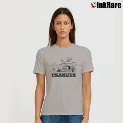 Women’s Snoopy Woodstock And Friends Character Signature T-Shirt in sport grey | Soft, Flattering Fit
