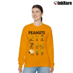 Women’s Snoopy Woodstock And Friends Relaxed Sweatshirt in orange | Soft, Laid-Back Vibe
