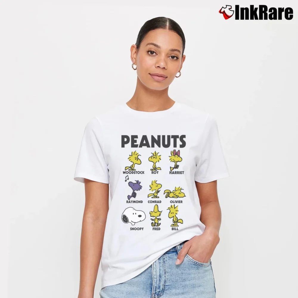 Women’s Snoopy Woodstock And Friends Signature T-Shirt in white | Soft, Flattering Fit