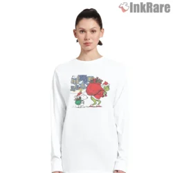 Snoopy Woodstock And Grinch In Whoville Shirt on white long sleeve shirt for women graphic tee
