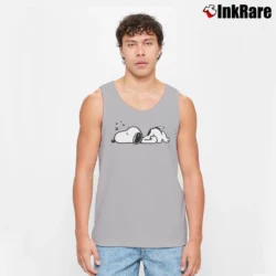 Men’s Snoopy Woodstock Cartoon Comics Tank Top in sport grey | Breathable, Active-Friendly Design