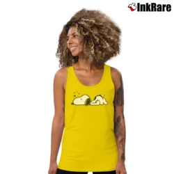Women’s Snoopy Woodstock Cartoon Comics Tank Top in yellow | Lightweight, Movement-Friendly