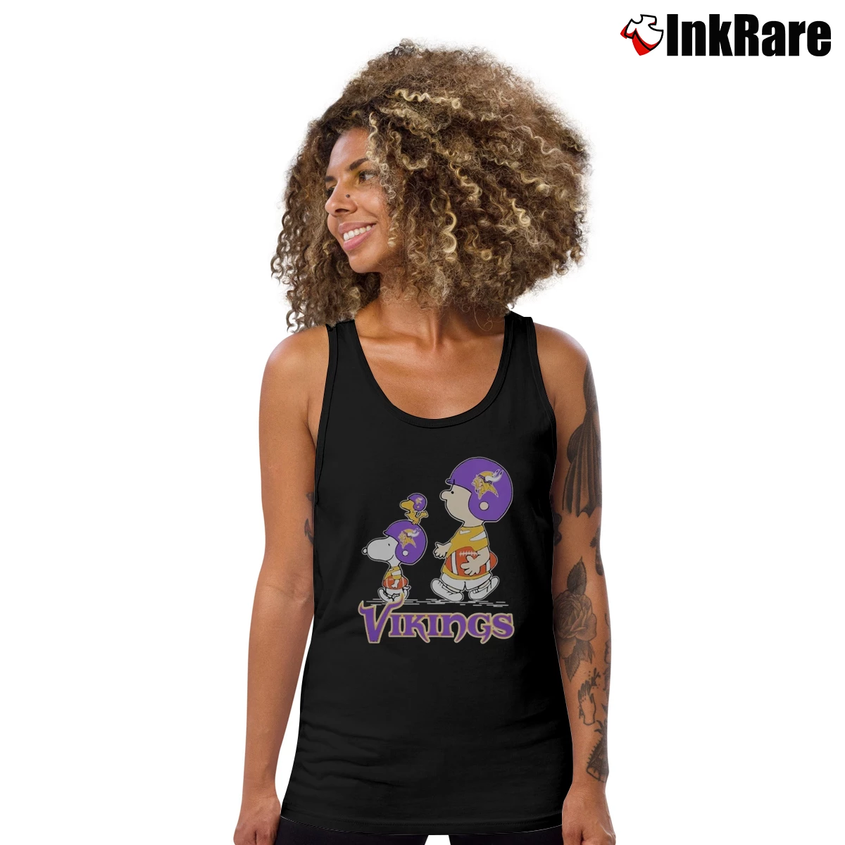 Snoopy Woodstock Charlie Brown Minnesota Vikings Football Women’s Essential Tank in black – Summer Ready Women’s Snoopy Woodstock Charlie Brown Minnesota Vikings Football Tank Top in black | Lightweight, Movement-Friendly