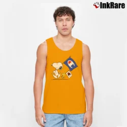 Men’s Snoopy Woodstock Flag Champion Tank Top in orange | Breathable, Active-Friendly Design