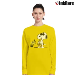 Women’s Snoopy Woodstock Jazz Peanuts Long-Sleeve Top in yellow | Sleek, Versatile, All-Season