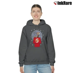 Women’s Snoopy Woodstock Star Wars Luke R2 - D2 Cozy Hoodie in charcoal | Warm, Structured, Stylish