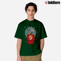 Men’s Snoopy Woodstock Star Wars Luke R2 - D2 Classic T-Shirt in forest green | Soft, Breathable Everyday Wear