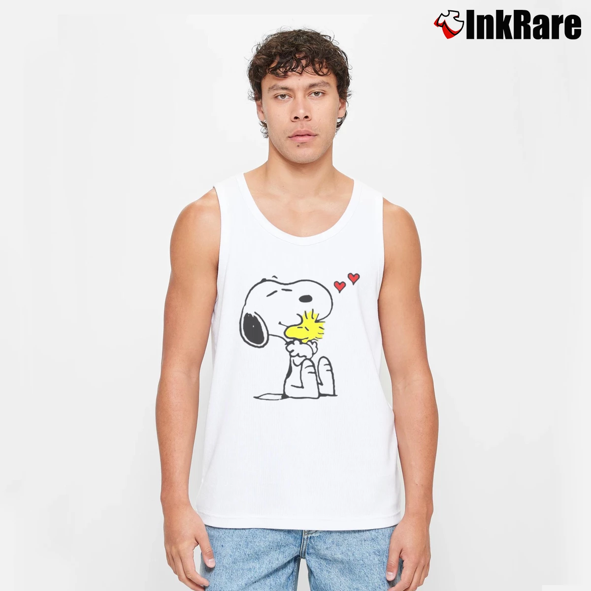 Snoopy Woodstock Men’s Performance Tank in white – Lightweight Comfort Men’s Snoopy Woodstock Tank Top in white | Breathable, Active-Friendly Design