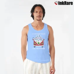 Men’s Snoopy Woodstocks On A Dark Desert Highway Cool Wind In My Hair Tank Top in light blue | Breathable, Active-Friendly Design