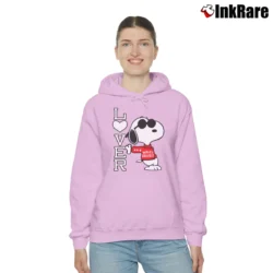 Women’s Snoopy World's Greatest Lover Peanuts Cozy Hoodie in light pink | Warm, Structured, Stylish