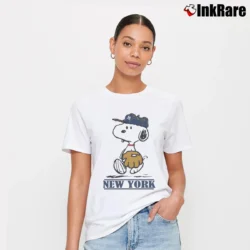 Women’s Snoopy Yankees T-Shirt in white | Soft, Flattering Fit