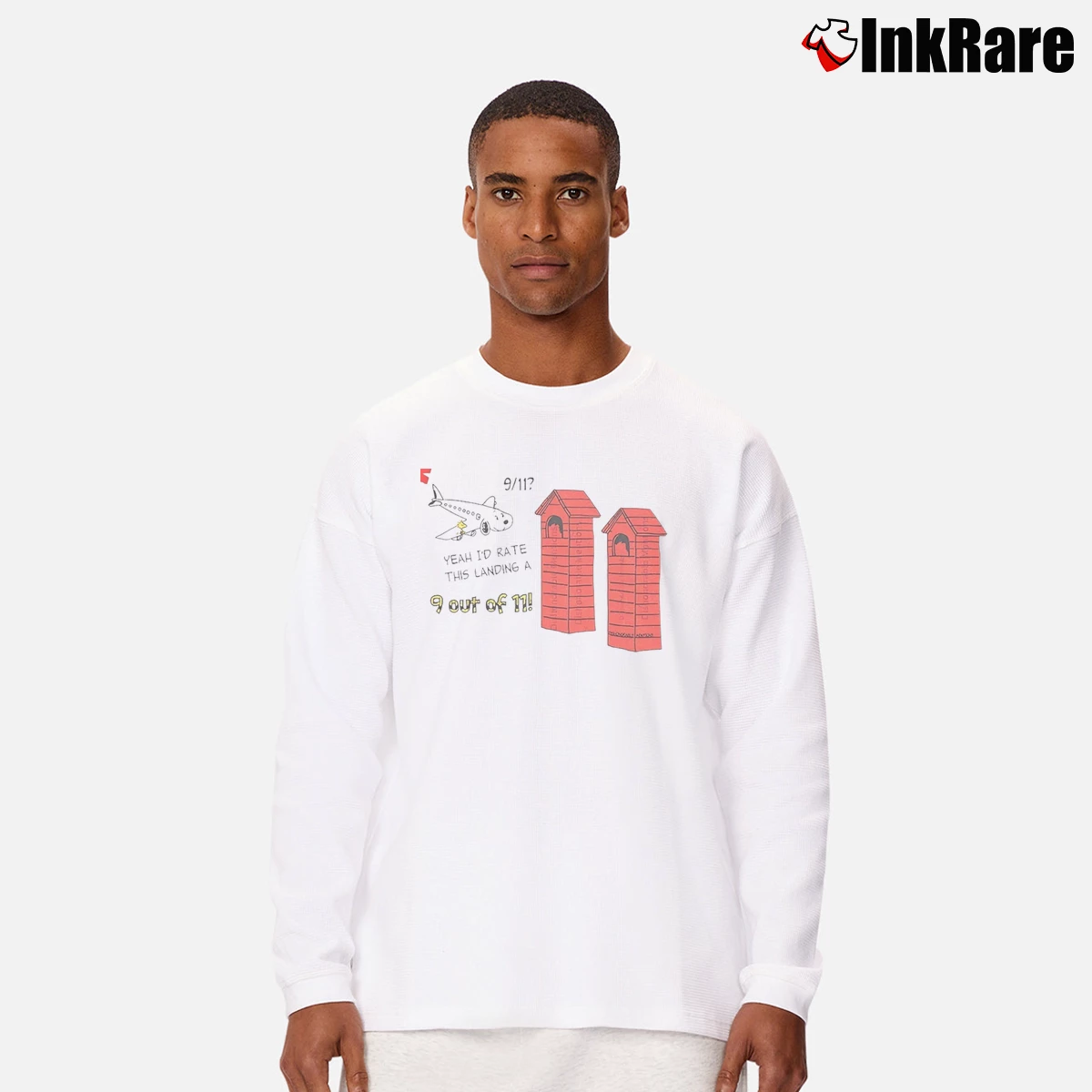 Snoopy Yeah I D Rate This Landing A 9 Out Of 11 Men’s Long-Sleeve Tee in white – Versatile Layering Men’s Snoopy Yeah I D Rate This Landing A 9 Out Of 11 Long-Sleeve Shirt in white | Sleek, Lightweight, Year-Round Wear