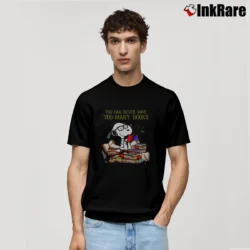 Men’s Snoopy You Can Never Have Too Many Books Classic T-Shirt in black | Soft, Breathable Everyday Wear