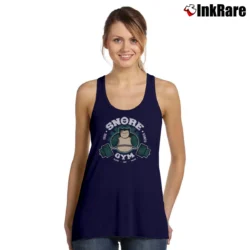 Women’s Snorlax Gym Meme Pokemon Tank Top in navy | Lightweight, Movement-Friendly