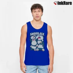 Men’s Snorlax Pokemon Retro Custom Graphic Tank Top in royal blue | Breathable, Active-Friendly Design