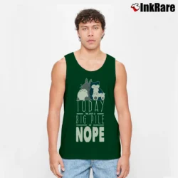 Men’s Snorlax Totoro Big Pile Of Nope Studio Ghibli Tank Top in forest green | Breathable, Active-Friendly Design