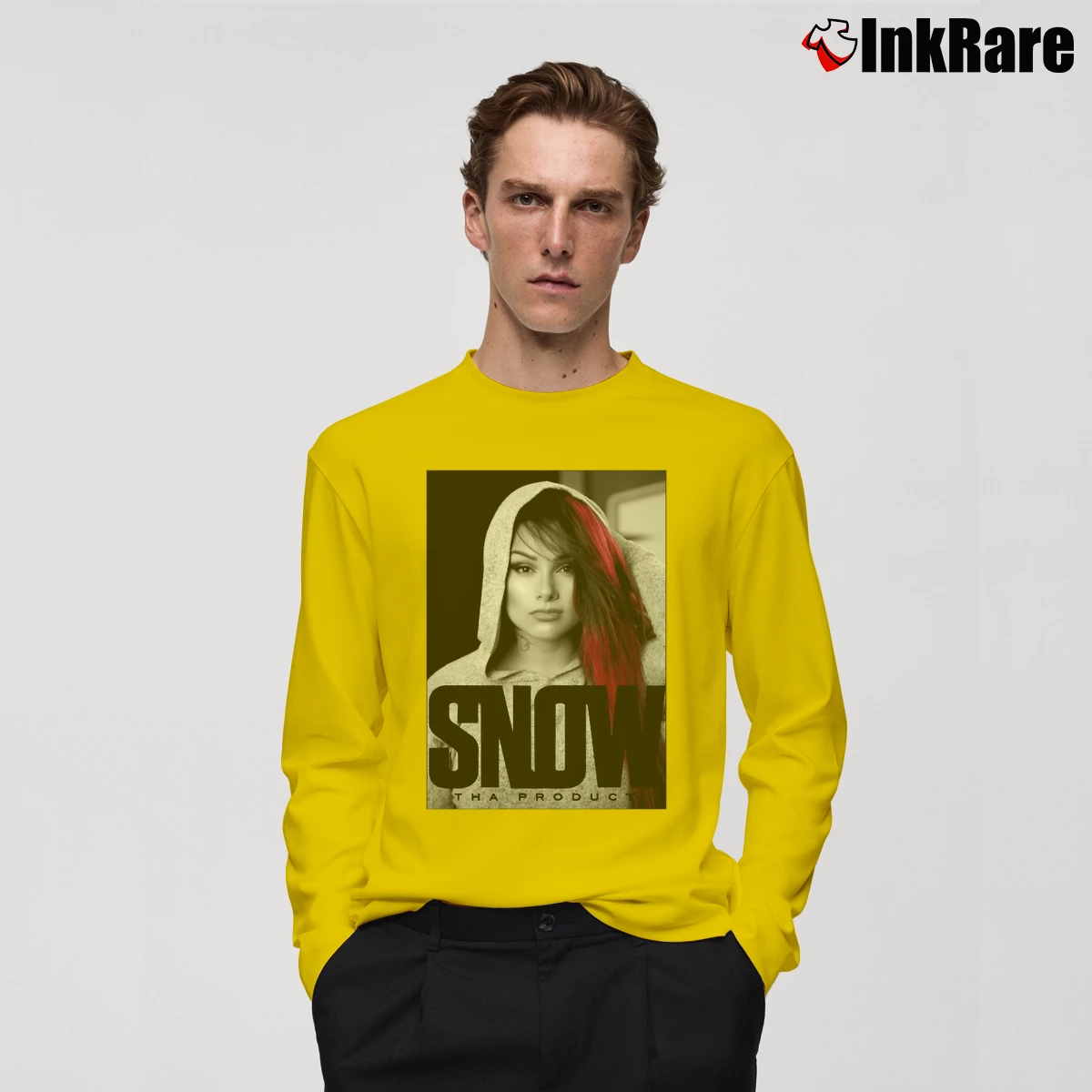 Men’s Snow Tha Product Long-Sleeve Shirt in yellow | Sleek, Lightweight, Year-Round Wear
