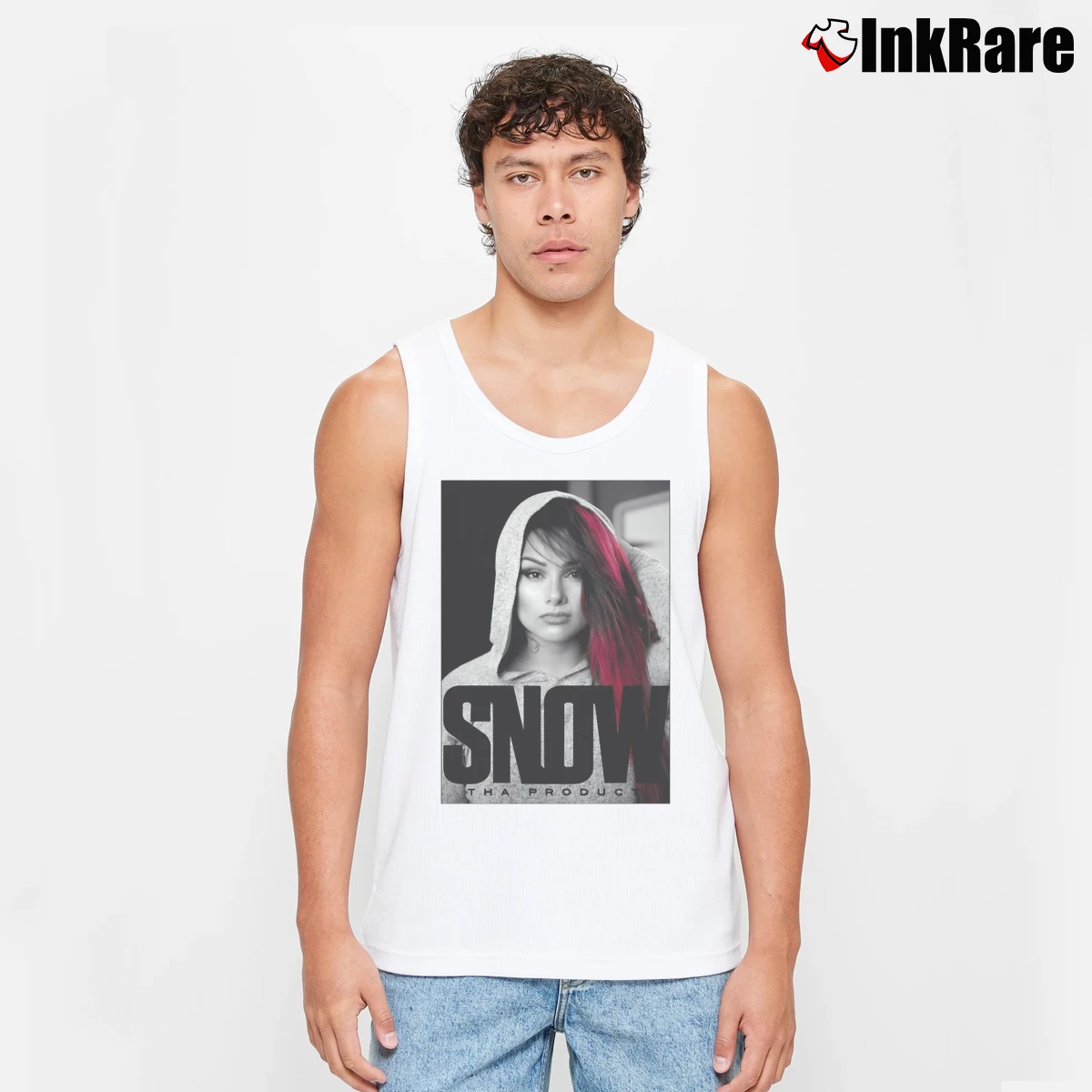 Men’s Snow Tha Product Tank Top in white | Breathable, Active-Friendly Design