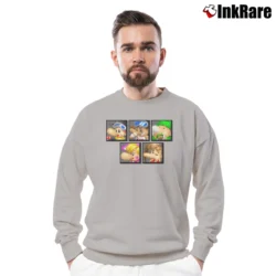 Men’s Snowboard Kids Portraits for Retro Game Fans Crewneck Sweatshirt in sport grey | Cozy Fabric, Clean Style