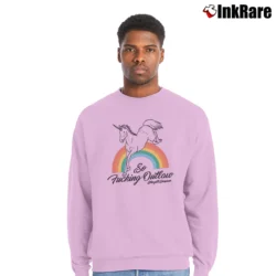 Men’s So Fucking Outlaw Sturgill Simpson Crewneck Sweatshirt in light pink | Cozy Fabric, Clean Style