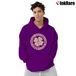 Men’s Social Distortion Irish Clover Pullover Hoodie in purple | Cozy, Durable, Modern Fit