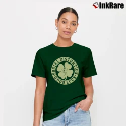 Women’s Social Distortion Irish Clover Signature T-Shirt in forest green | Soft, Flattering Fit