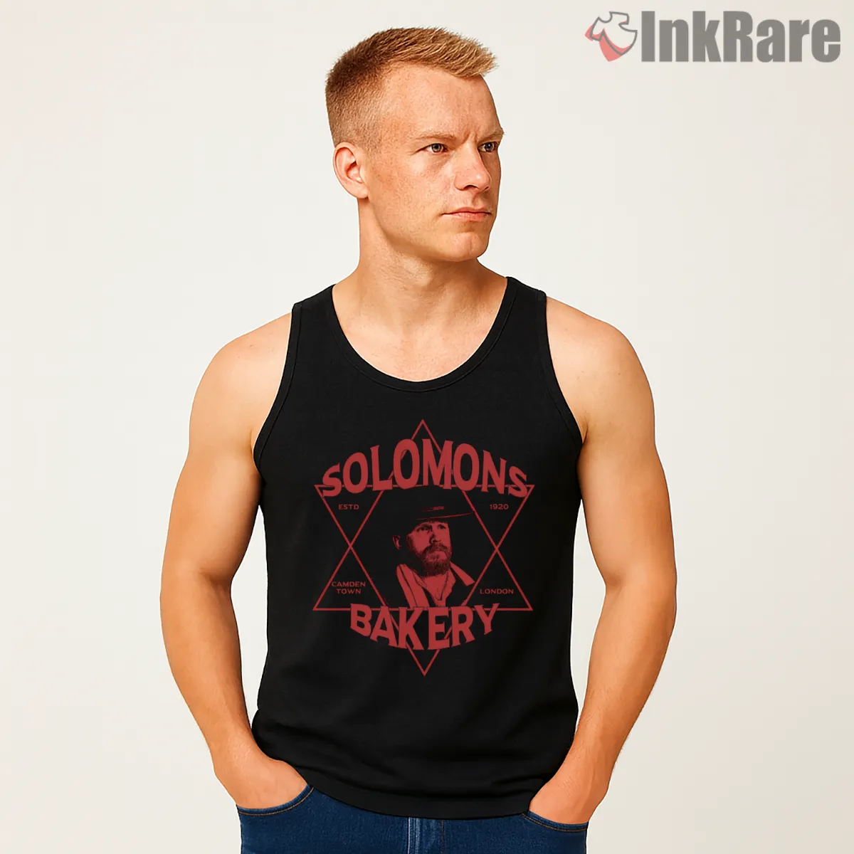 Solomons Bakery Vintage Logo Peaky Blinders Tank Top Black Solomons Bakery Vintage Logo Peaky Blinders Shirt on black tank top for men graphic tee