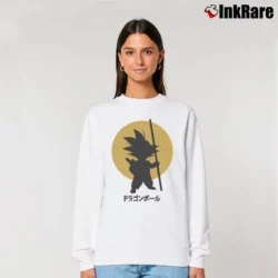 Women’s Son Goku Classic Anime Dragon Ball Relaxed Sweatshirt in white | Soft, Laid-Back Vibe