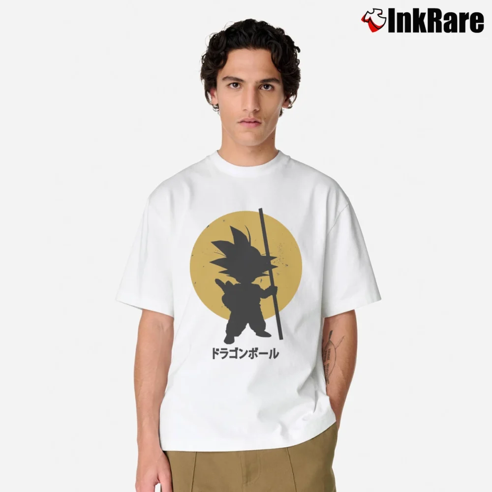 Men’s Son Goku Classic Anime Dragon Ball Classic T-Shirt in white | Soft, Breathable Everyday Wear