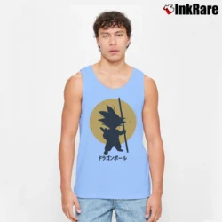 Men’s Son Goku Classic Anime Dragon Ball Tank Top in light blue | Breathable, Active-Friendly Design