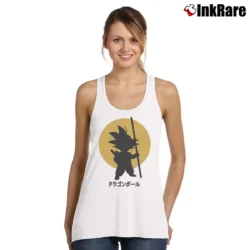 Women’s Son Goku Classic Anime Dragon Ball Tank Top in white | Lightweight, Movement-Friendly