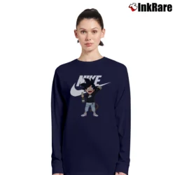 Women’s Songoku Funny Nike Logo Dragon Ball Long-Sleeve Top in navy | Sleek, Versatile, All-Season