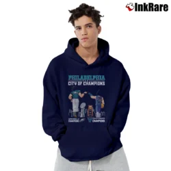Men’s Songoku Philadelphia Eagles Vs Vegeta Villanova Wildcats City Of Champions Crossover Pullover Hoodie in navy | Cozy, Durable, Modern Fit