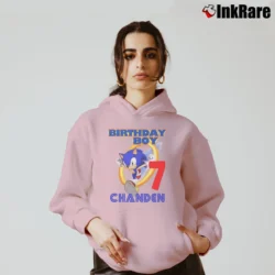 Women’s Sonic The Hedgehog Birthday Party Cozy Hoodie in light pink | Warm, Structured, Stylish