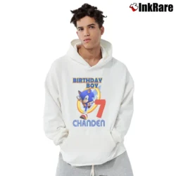 Men’s Sonic The Hedgehog Birthday Party Pullover Hoodie in white | Cozy, Durable, Modern Fit