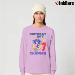 Women’s Sonic The Hedgehog Birthday Party Long-Sleeve Top in light pink | Sleek, Versatile, All-Season