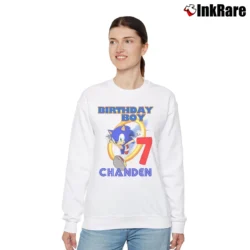 Women’s Sonic The Hedgehog Birthday Party Relaxed Sweatshirt in white | Soft, Laid-Back Vibe