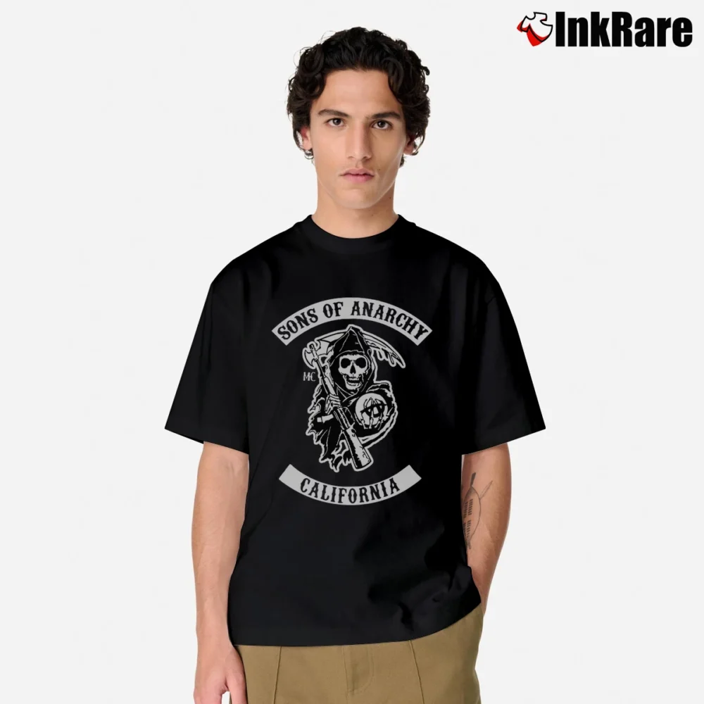Men’s Sons Of Anarchy California Motorcycle Club Classic T-Shirt in black | Soft, Breathable Everyday Wear
