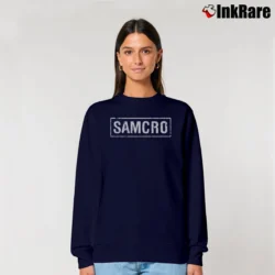 Women’s Sons Of Anarchy Samcro Graphic Relaxed Sweatshirt in navy | Soft, Laid-Back Vibe