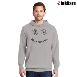 Men’s Sorry Not Sorry Slogan Statement Pullover Hoodie in sport grey | Cozy, Durable, Modern Fit